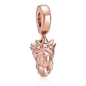 Statue of Liberty Head - Rose Gold Charm / Bead